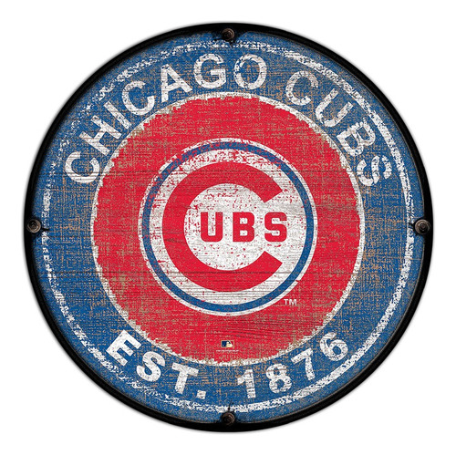 #553 - Cuadro Decorativo Vintage - Chicago Cubs No Chapa