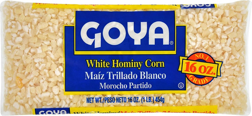 Alimentos Maíz Hominy Blanco, 16 Oz