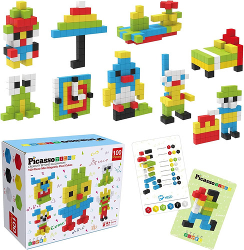 Picassotiles Cubo De Rompecabezas Magnético Con Personajes +
