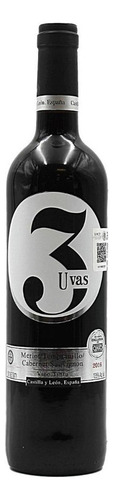 Vino Tinto 3 Uvas Merlot-tempranillo-cab Sauv 750 Ml