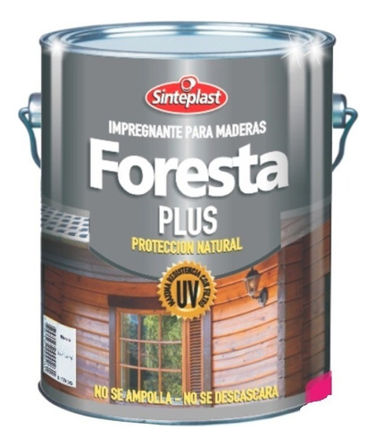 Foresta Plus Lasur Impregnante Para Maderas Sinteplast 4lt Color Caoba