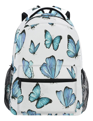 Xigua Mochilas De Mariposa Azul Acuarela Impermeables Para L