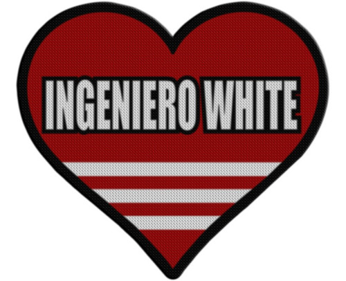 Parche Termoadhesivo Corazon Huracan Ingeniero White