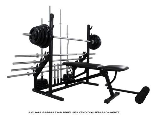 Imagem 4 de 7 de Banco Completo Academia Em Casa Estação De Treino Megagym