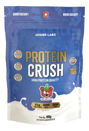 Protein Crush Refil 900g Under Labz Sabor Strawbear