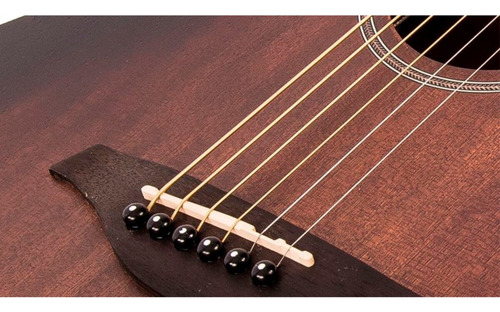 Violão Vintage Ve660wkea Elétrico Auditório Statesboro Cor Marrom-escuro Material Do Diapasão Ébano Orientação Da Mão Destro