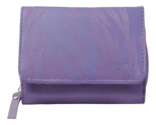 Billetera Lona Rfid Karasu Color morado m4r