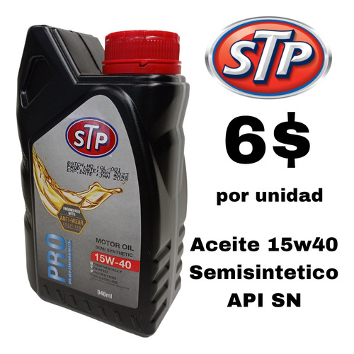 Aceite 15w40 Semisintetico Marca Stp Grado Api Sn