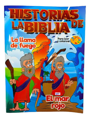 Libro Cartilla Historias De La Biblia Lee Colorea Para Niños