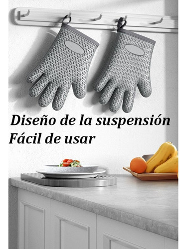 F Guantes Silicon Cocina Horno Resistente Al Calor