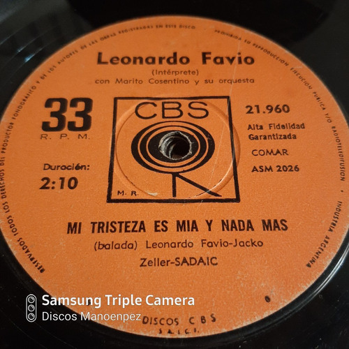 Simple Leonardo Favio Cbs 21960 C19