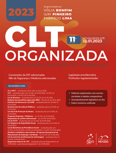 Livro Clt Organizada - Consolidação Das Leis Do Trabalho