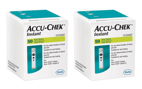 100 Tiras Reactivas Accu Chek® Instant Original