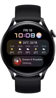 Huawei Watch 3 Active 1.43" con red móvil caja 46mm de acero inoxidable y cerámica black, malla black de fluoroelastómero