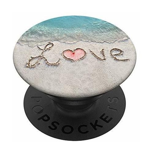 Playa Sand Love Heart Ocean Water Lover Popsockets Qxfgk