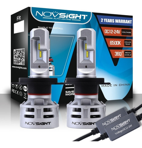 Novsight H4 H11 H7 9005 Coche Led Faros H16jp 60w N