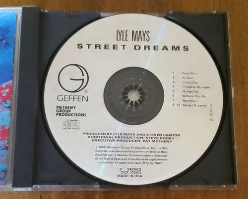 Lyle Mays - Street Dreams / U.s.a. / Cd Estándar (Usado)