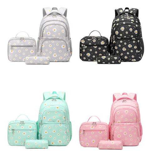 Bonito Kit De Mochila Para Computadora Femenina Con Flores T