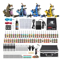 Comprar Set De Tatuaje 4 Pistolas Pro Máquina  Tintas Agujas Tk453