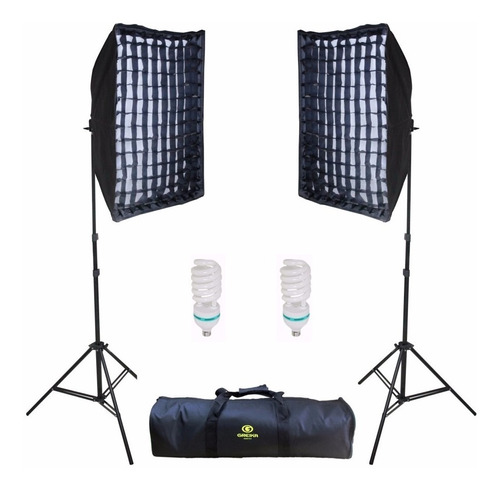 Kit Greika Agata Ii Luz Continua 270w C Softbox 50x70cm 220v