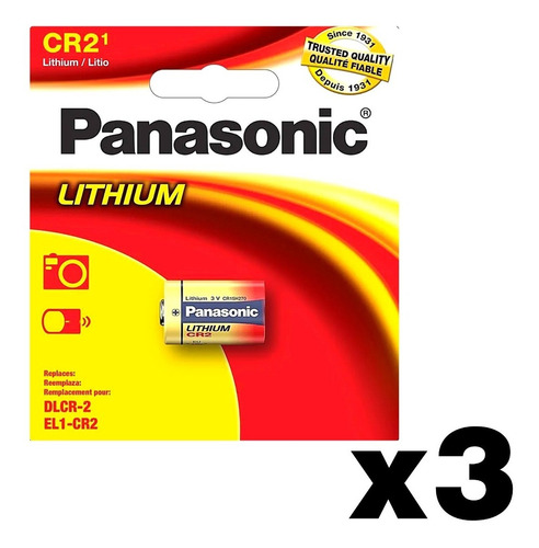 Cr2 Panasonic No Recargable Cr2 Litio 3v - 3 Piezas