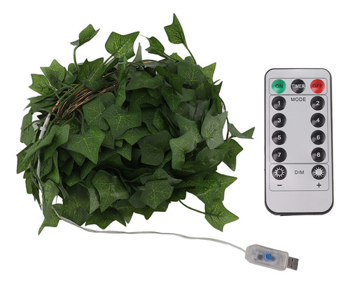 Guirnalda De Hojas Verdes De Arce De 10 M Con Conexión Usb D