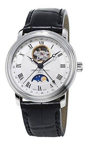 Frederique Constant Clásicos Fase Lunar Dial De Plata Del Re