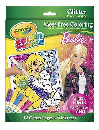 Crayola Color Wonder Mess Gratuito Glitter Colorear Set - Ba