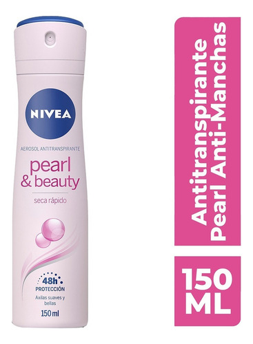 Antitranspirante En Aerosol Nivea Pearl & Beauty 150ml 48hr Fragancia Delicada