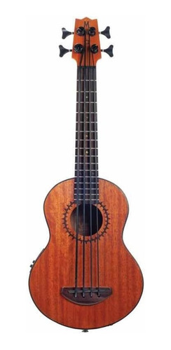 Ukelele Bajo Uke Bass Electroacustico Afinador Funda Púa