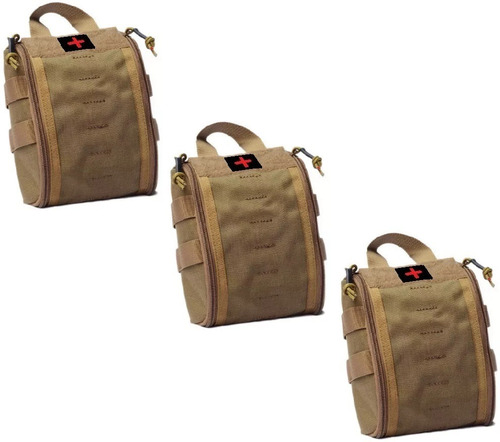 Pack X3 Pouch Bolso Primeros Auxilios Tactico Militar Medico