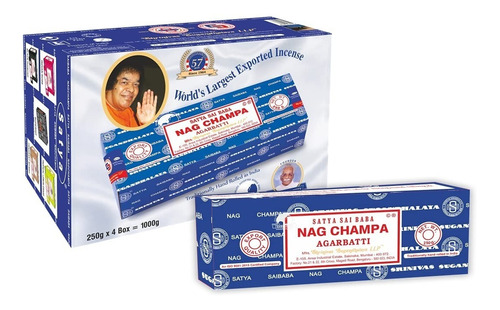 Incienso Sahumerio Nag Champa Satya Sai Baba Agarbatti X 6u.