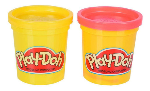 Imagem 1 de 1 de Massinha Play-doh - 2 Potes Amarelo E Rosa - Hasbro