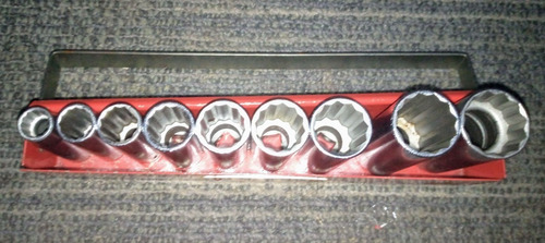 Imagen 2 de 2 de Set De Dados Largos 3/8 Proto 10 Pzas