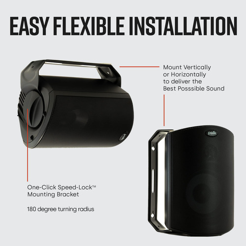 Altavoces Exteriores Polk Audio Atrium 6 Negros Para Todo Cl
