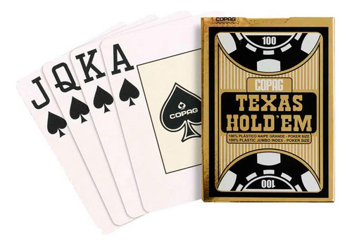 Juego de cartas - Mazo profesional - Texas Hold Em - Negro