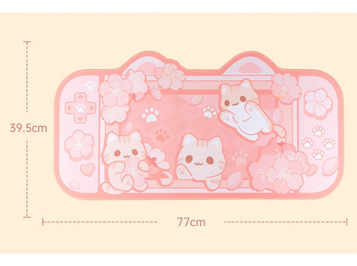 Alfombrilla De Ratón Kawaii Extra Grande Para Adorables Gato