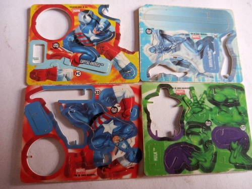 Tazos Elma Chips Herois Marvel Retirar Peças Valor Unitario (Usado)