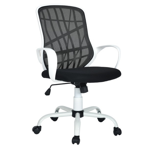 Silla De Oficina En Malla Desert Negra Y Blanca