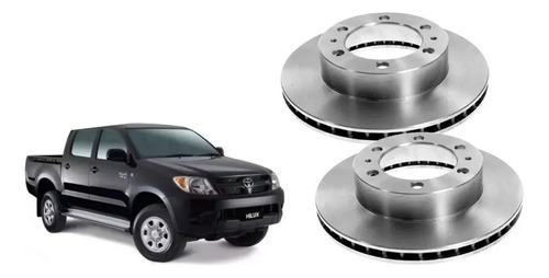 Kit X2 Discos De Freno Delanteros Toyota Hilux 4x4 2.5 Td