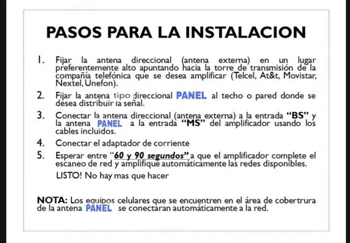 Amplificador De Señal Celular Telcel Att H H+ 3g 4g Lte