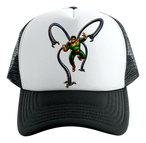 Gorra Tipo Trucker Negra Dr. Octopus Villanos Spiderman