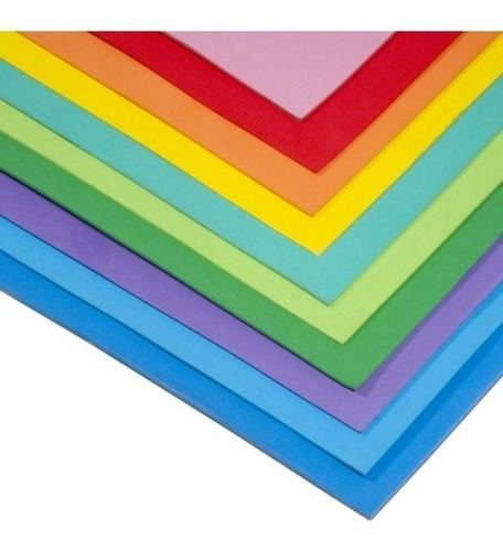 Goma Eva Plancha De 40x60cm Color Liso Pack X50 Surtido