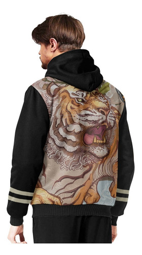 Imagem 4 de 4 de Jaqueta Forrada Peluciada Japão Oriental Tiger Tigre