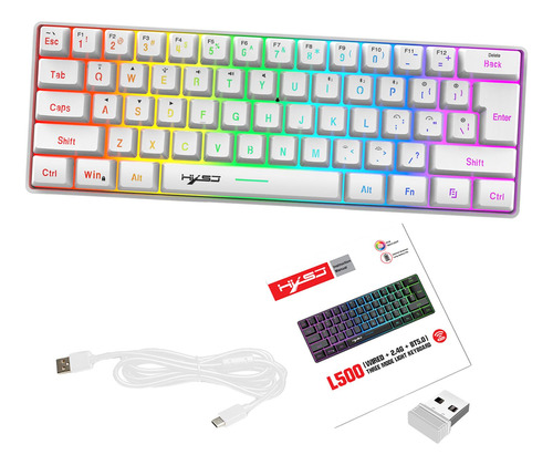 Teclado Para Juegos Con Cable Usb + 2,4 Ghz + Bt5.0, Teclado