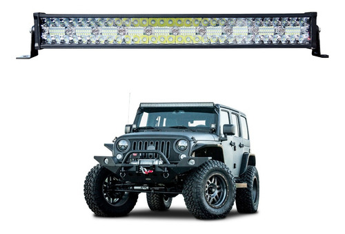 Farol Auxiliar Barra Led 390w Carro Jeep Jipe Milha Offroad