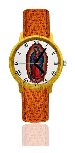 Reloj Virgen De Guadalupe Estilo Madera Tureloj