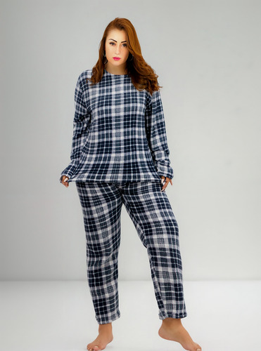Pijama Afelpada Mujer Polar Pantalón Sudadera Tallas Extras