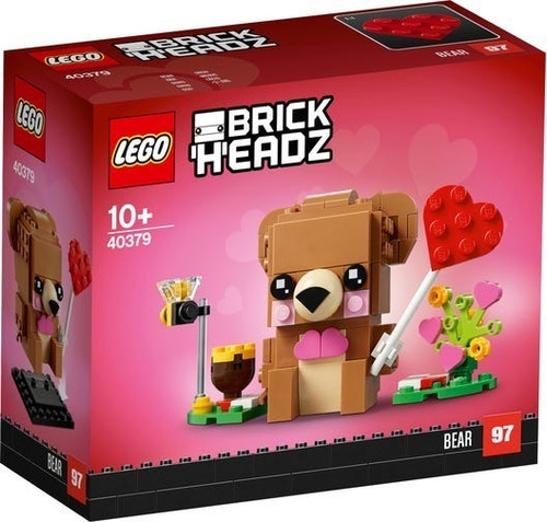 Imagen 1 de 5 de Lego Oso De San Valentín Brickheadz 40379