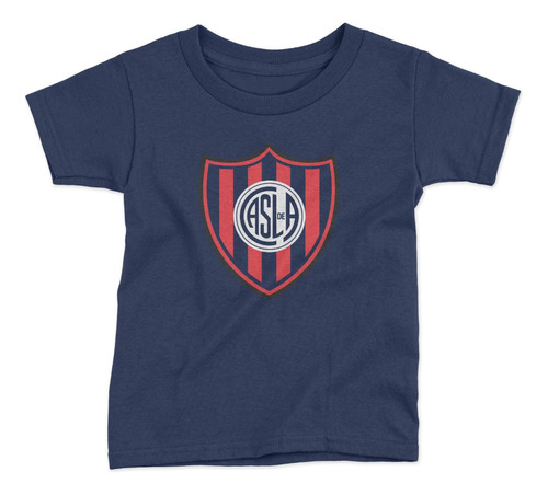 Remera Futbol San Lorenzo Escudo Pecho Azul Talle Niño